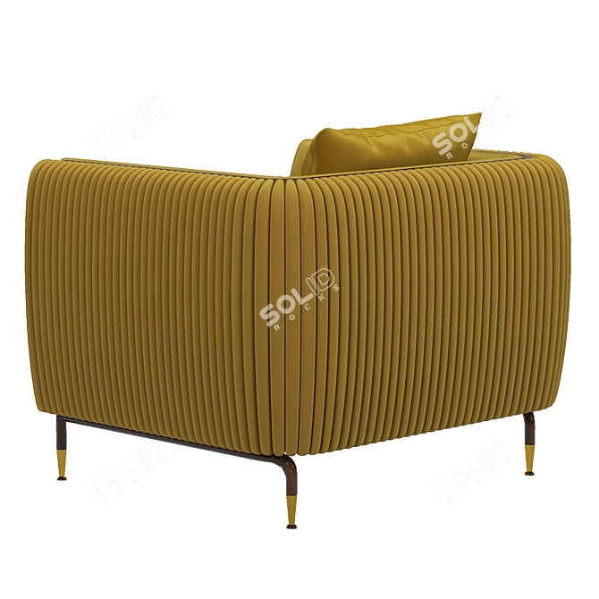 Luxury Comfort Barlow Armchair 3D model image 3