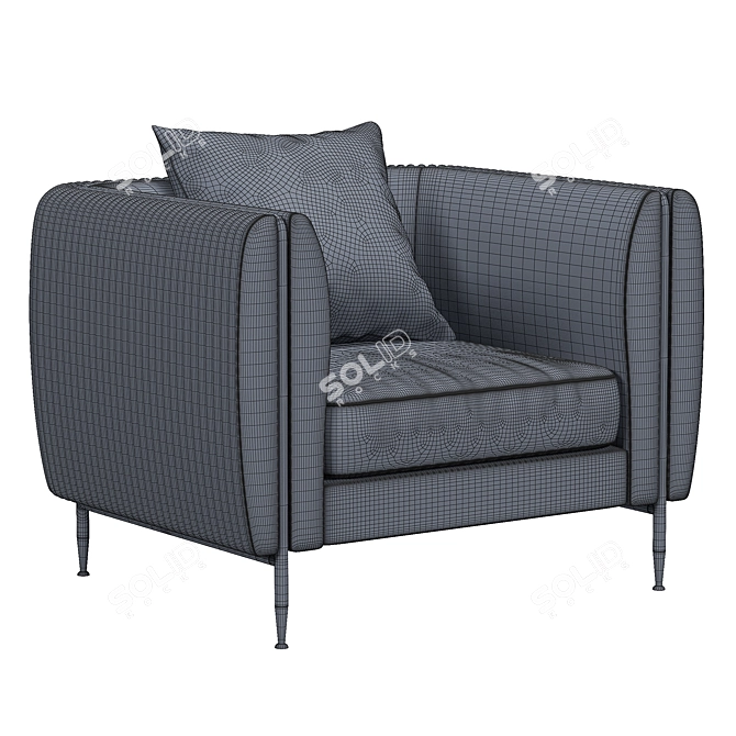 Luxury Comfort Barlow Armchair 3D model image 4