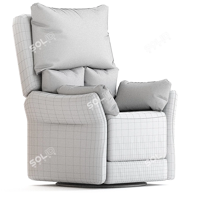 Comfort Recliner Swivel Chair 3D model image 3