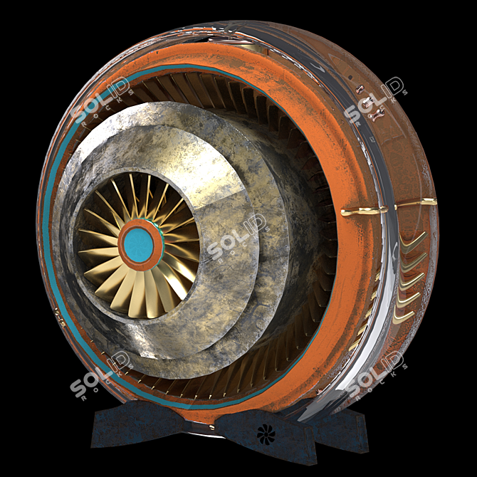 Sci Fi Jet Engine 3D Model 3D model image 2