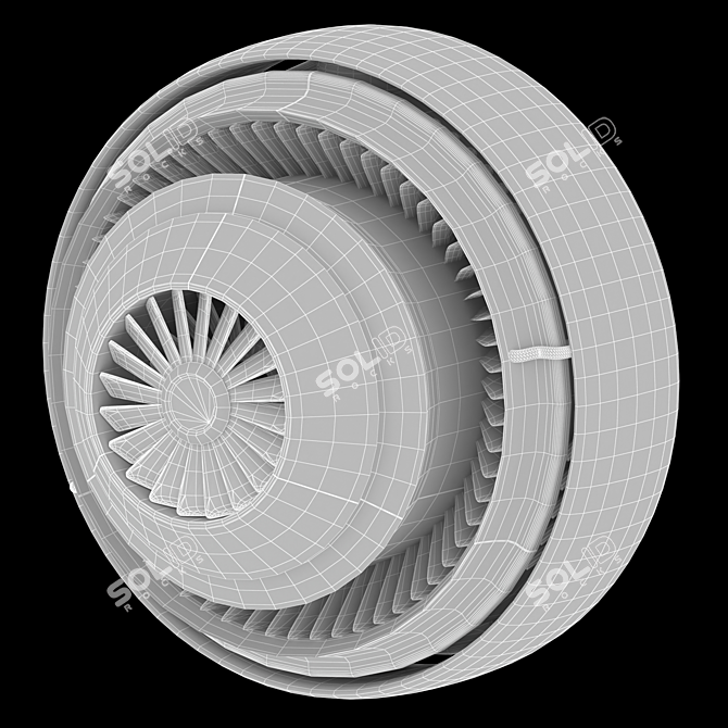 Sci Fi Jet Engine 3D Model 3D model image 5