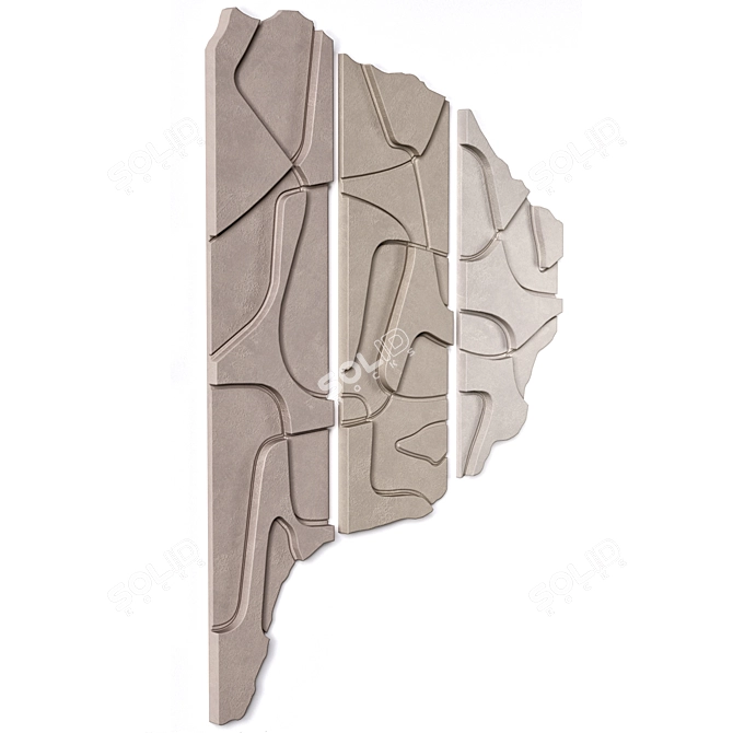 Modern Wall Decor 3D Model 3D model image 2