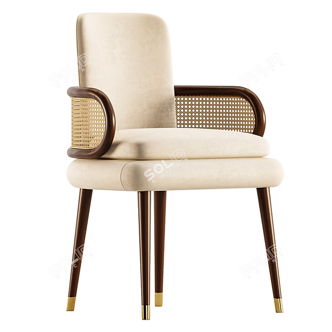 Modern Upholstered BLAKEY Dining Chair 3D model image 2