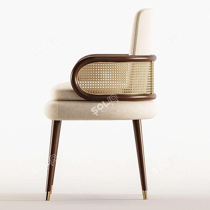 Modern Upholstered BLAKEY Dining Chair 3D model image 3
