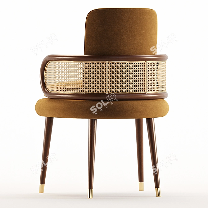 Modern Upholstered BLAKEY Dining Chair 3D model image 4