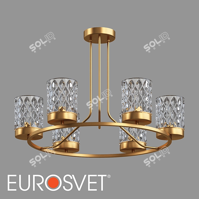 Calle Glass Ceiling Chandelier 3D model image 1