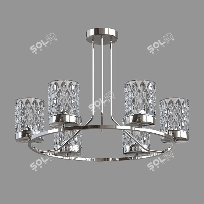 Calle Glass Ceiling Chandelier 3D model image 2