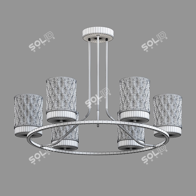 Calle Glass Ceiling Chandelier 3D model image 3