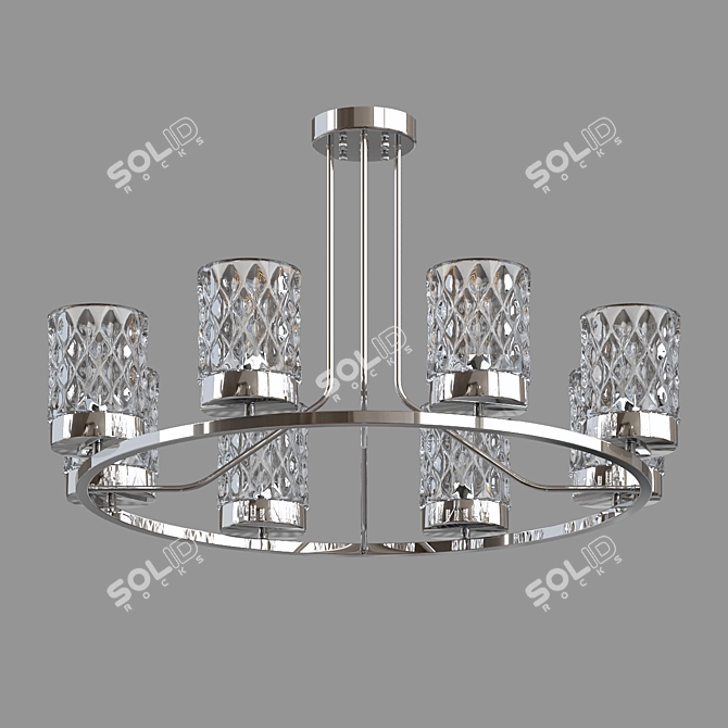 Eurosvet Calle Glass Ceiling Light 3D model image 2