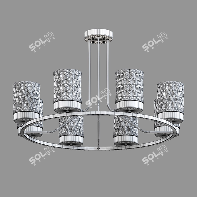 Eurosvet Calle Glass Ceiling Light 3D model image 3