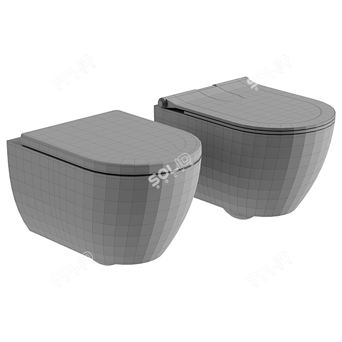 Serel Sapphire Wall-Hung Toilet 3D model image 2