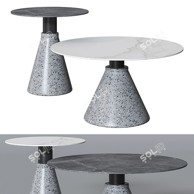 FOSUHOUSE Terrazzo Scandinavian Coffee Table 3D model image 1