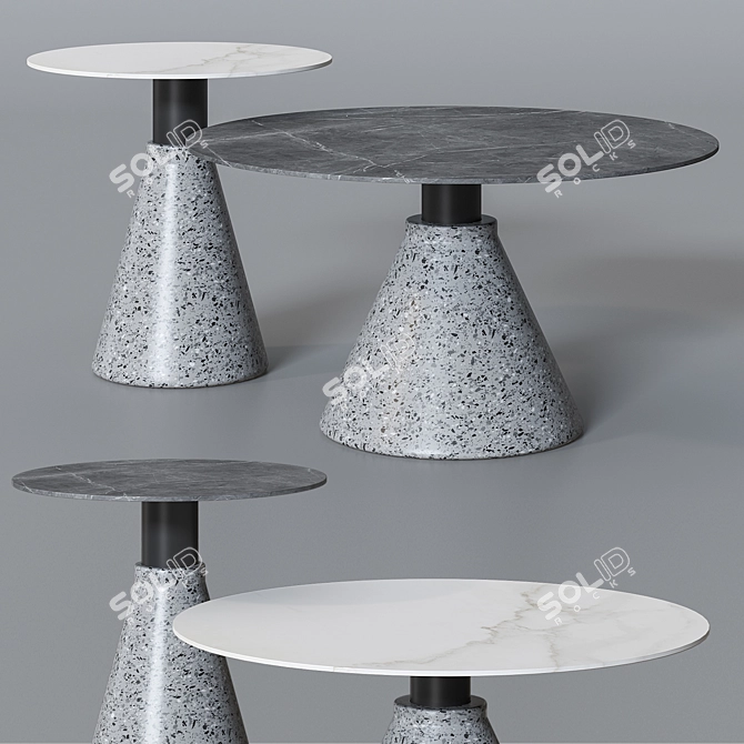 FOSUHOUSE Terrazzo Scandinavian Coffee Table 3D model image 2