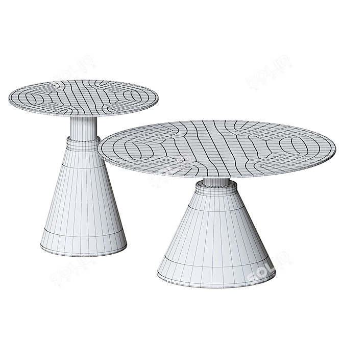 FOSUHOUSE Terrazzo Scandinavian Coffee Table 3D model image 3