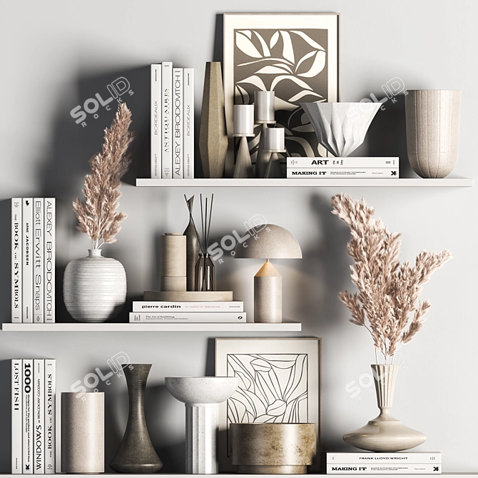 Elegant Decorative Set 013 3D model image 1