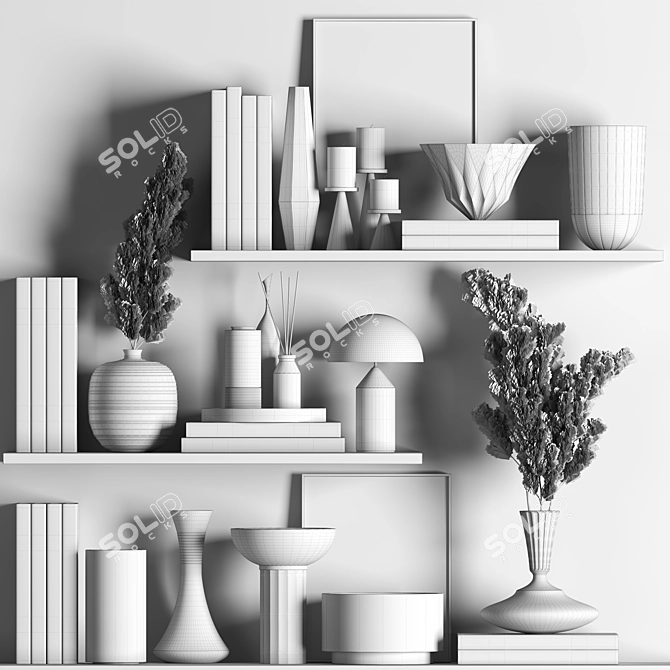 Elegant Decorative Set 013 3D model image 3