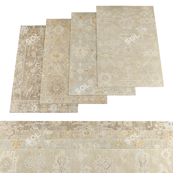 High-Res Antalya Rugs Bundle 3D model image 1