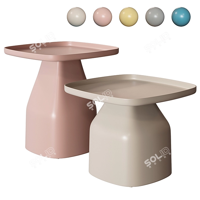 Scandinavian Style Square Coffee Table 3D model image 1