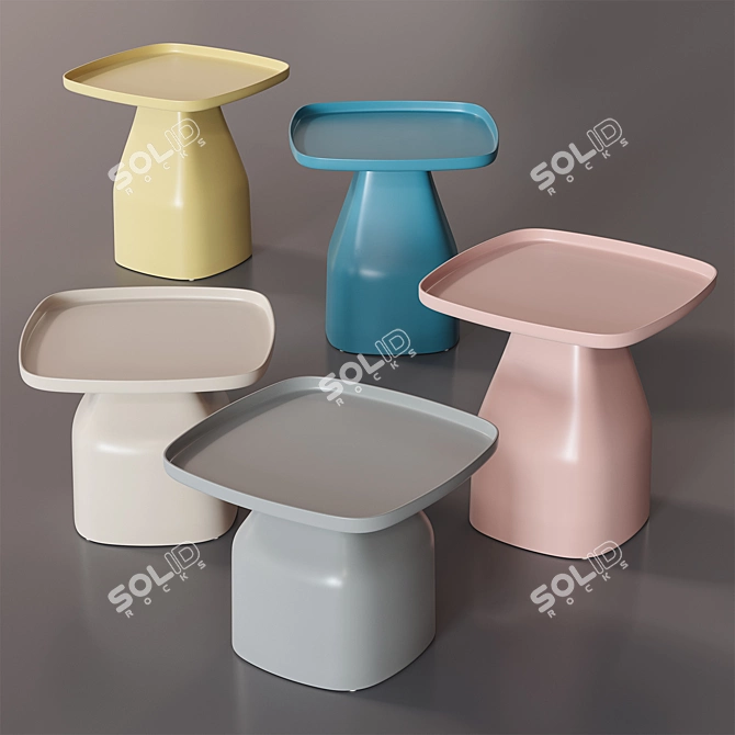 Scandinavian Style Square Coffee Table 3D model image 5