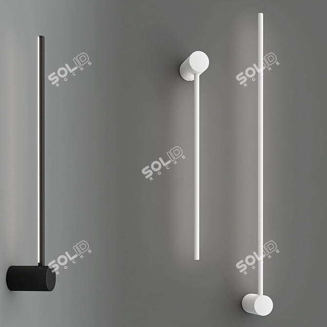 MODERN ALUMINIUM LED WALL LAMPS 3D model image 2