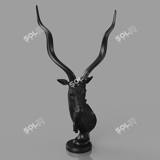 Antelope Bust Sculpture DG-Home Louis 3D model image 1