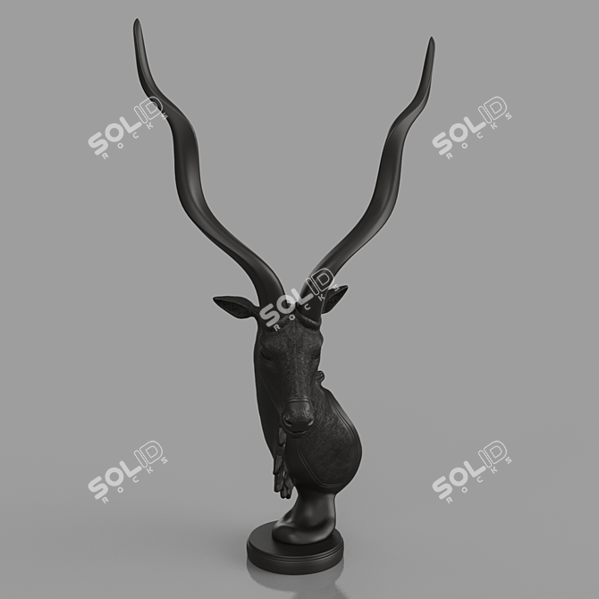 Antelope Bust Sculpture DG-Home Louis 3D model image 7