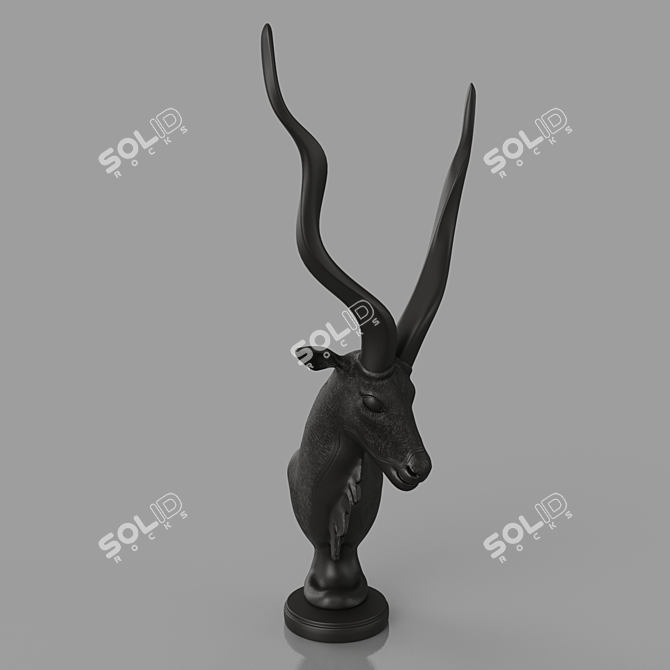 Antelope Bust Sculpture DG-Home Louis 3D model image 9