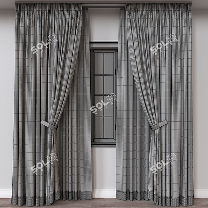 Versatile 3D Curtain Model 3D model image 4