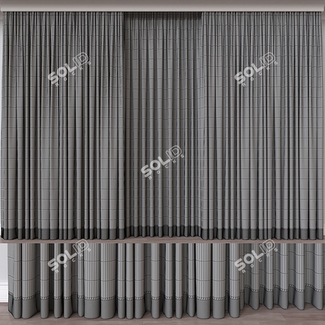 Multi-Format 3D Curtain Render Outputs 3D model image 4