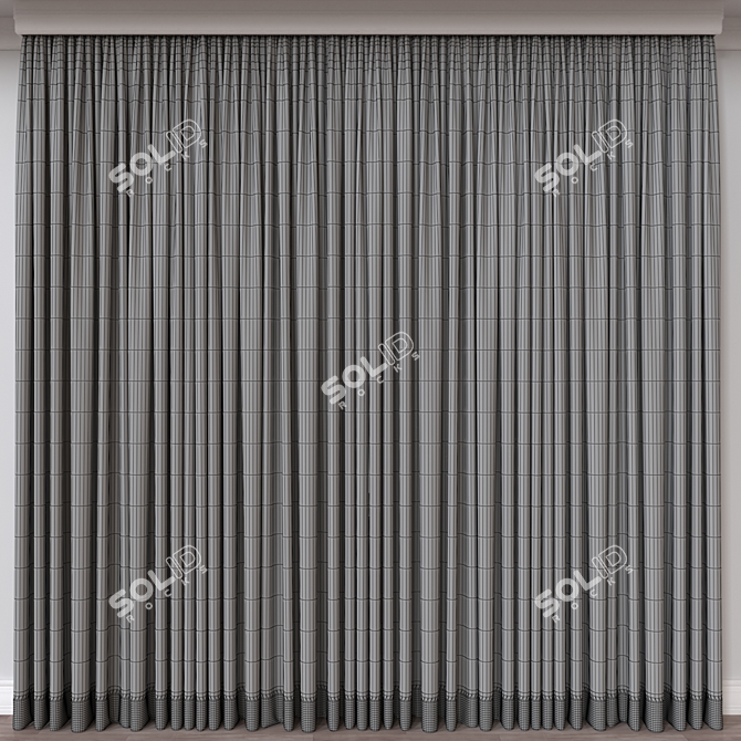 Modern Curtain 3D Models 3D model image 4