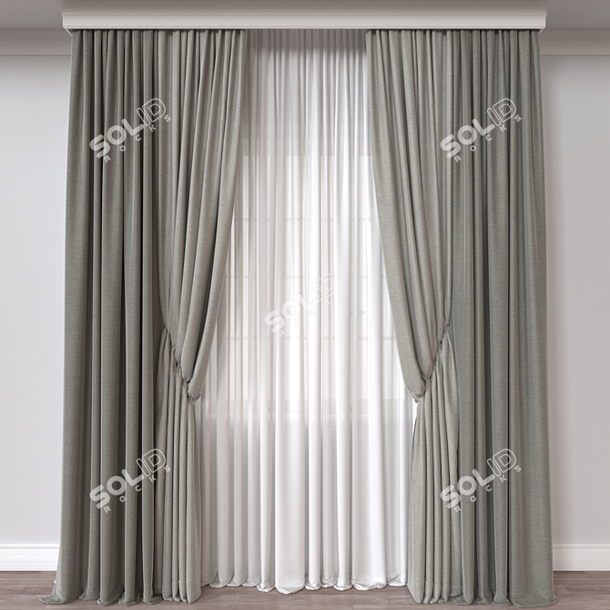 Versatile 3D Curtain Model | 104696 Polys 3D model image 1