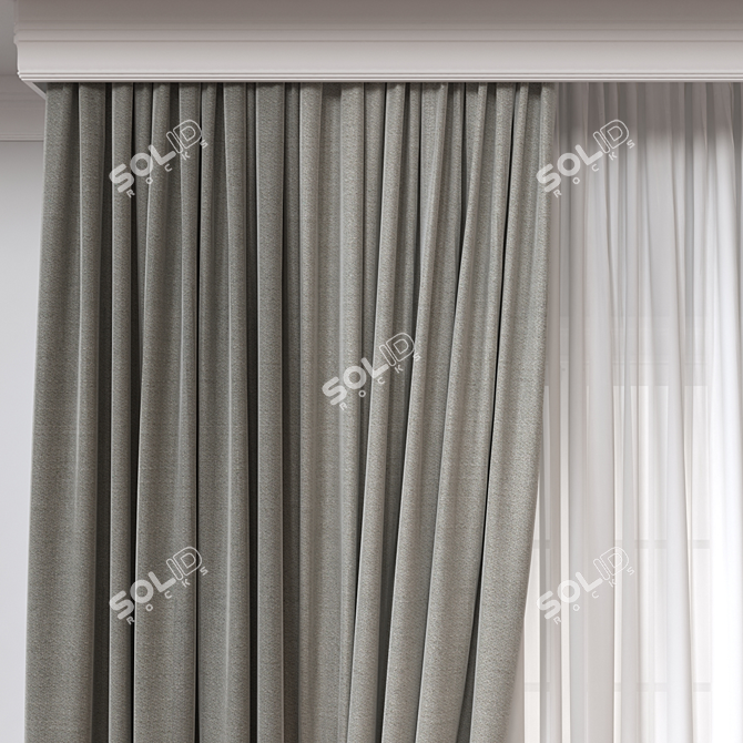 Versatile 3D Curtain Model | 104696 Polys 3D model image 3