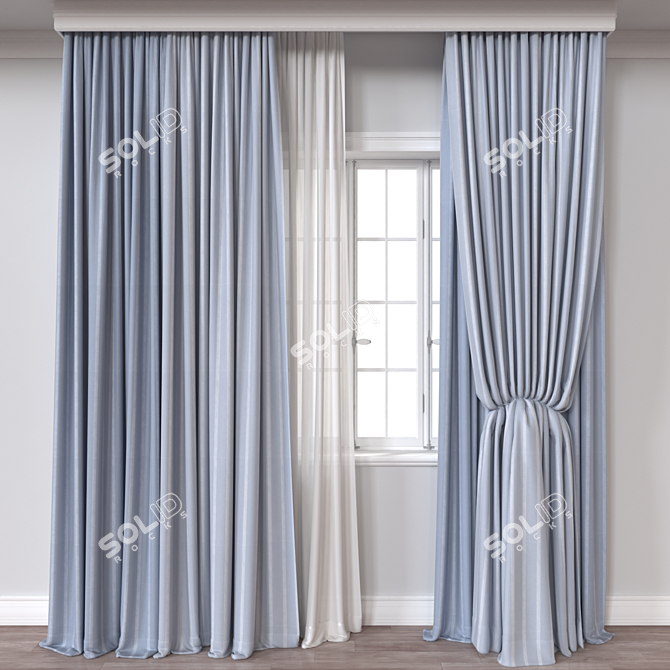 Versatile Curtain 3D Model 3D model image 1