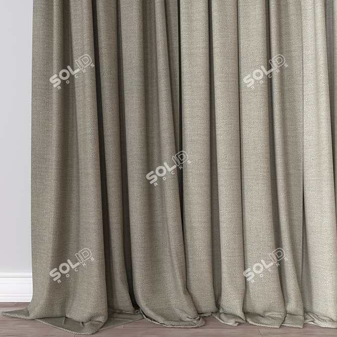 Versatile 3D Curtain Model 3D model image 2