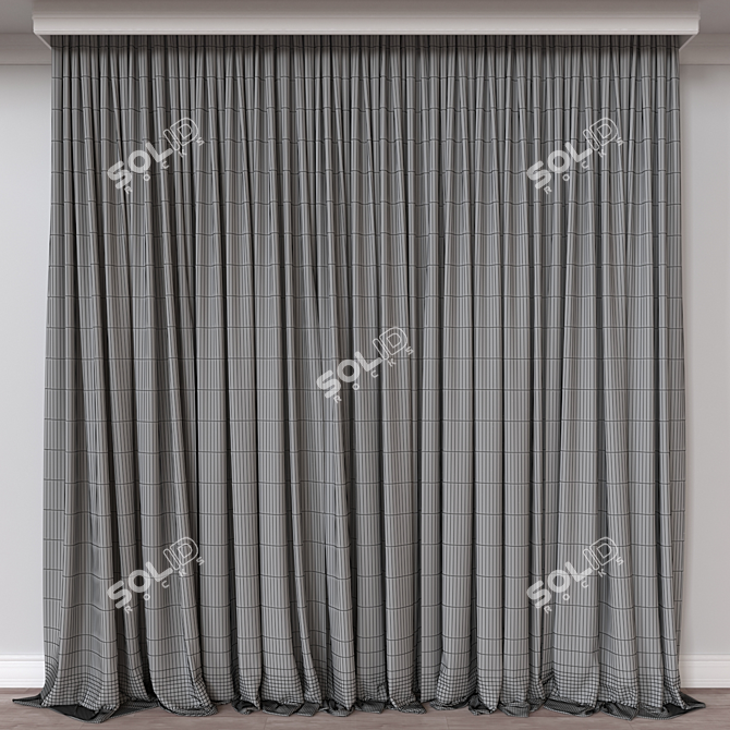 Versatile 3D Curtain Model 3D model image 4