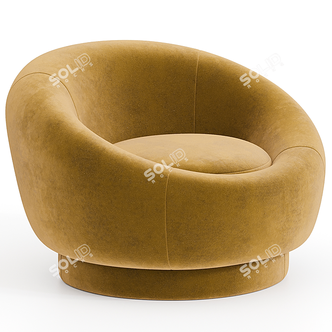 Elegant 2014 Helios Swivel Chair 3D model image 2