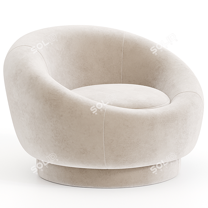 Elegant 2014 Helios Swivel Chair 3D model image 3