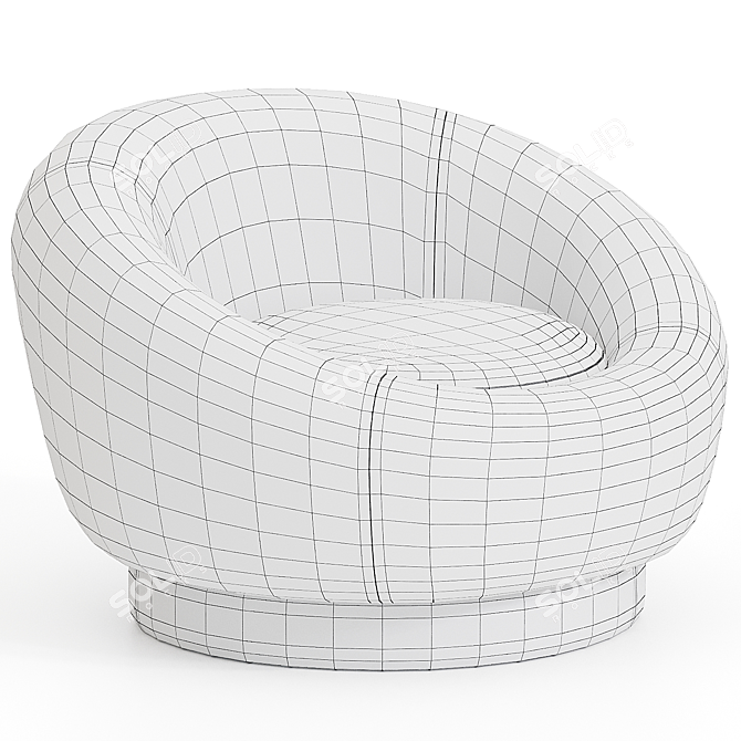 Elegant 2014 Helios Swivel Chair 3D model image 4