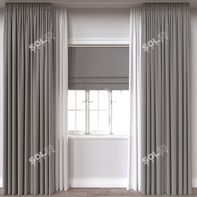  Versatile 3D Curtain Model_idxs 3D model image 1