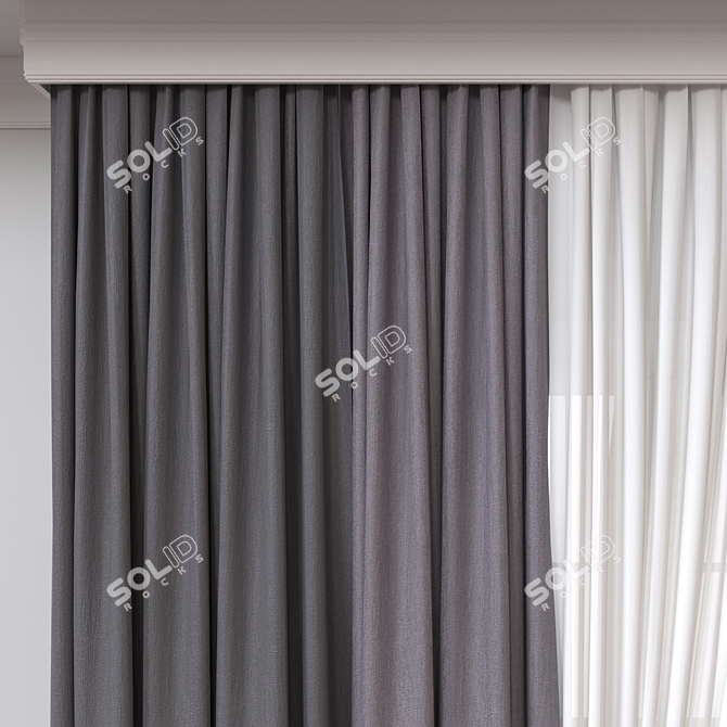 Dual-Render Curtain Model, High-Quality - 3D Object 3D model image 3