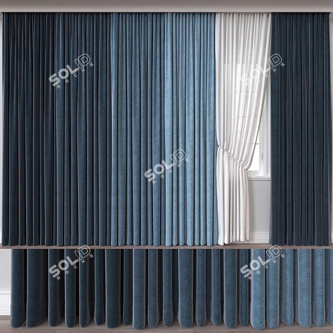 Modular Curtain 3D Model 3D model image 1