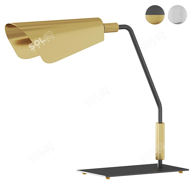  Bowery Table Lamp Black 3D model image 1