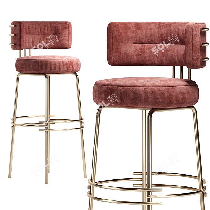  Modern Algar Bar Chair 3D model image 1