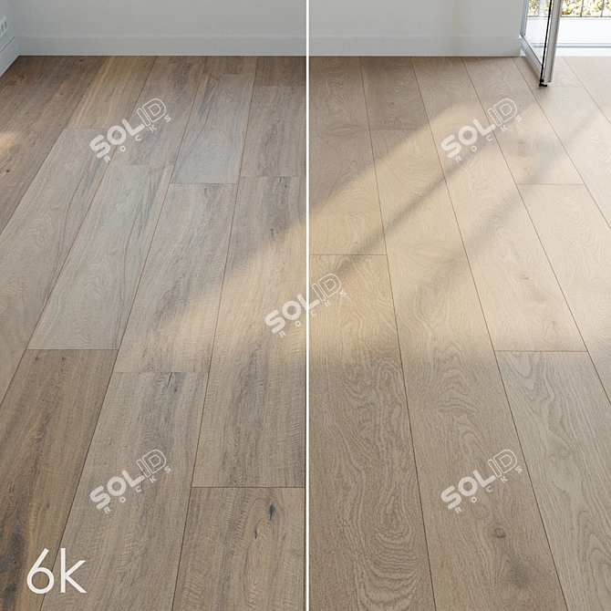 Oak Parquet Bundle Textures Set 3D model image 1