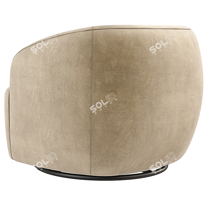 CB2 Gwyneth Swivel Chair | Modern Velvet Elegance 3D model image 6