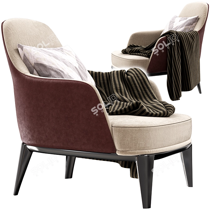 Modern Large Armchair Poliform by Jane 3D model image 2