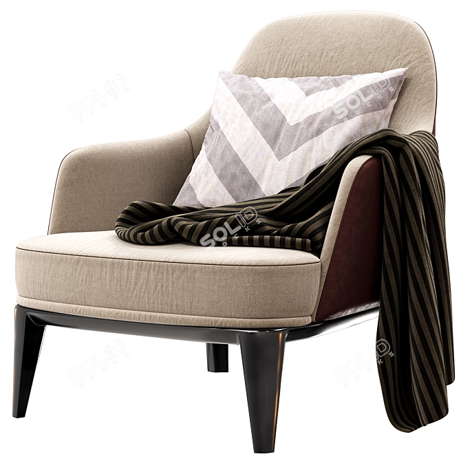 Modern Large Armchair Poliform by Jane 3D model image 3