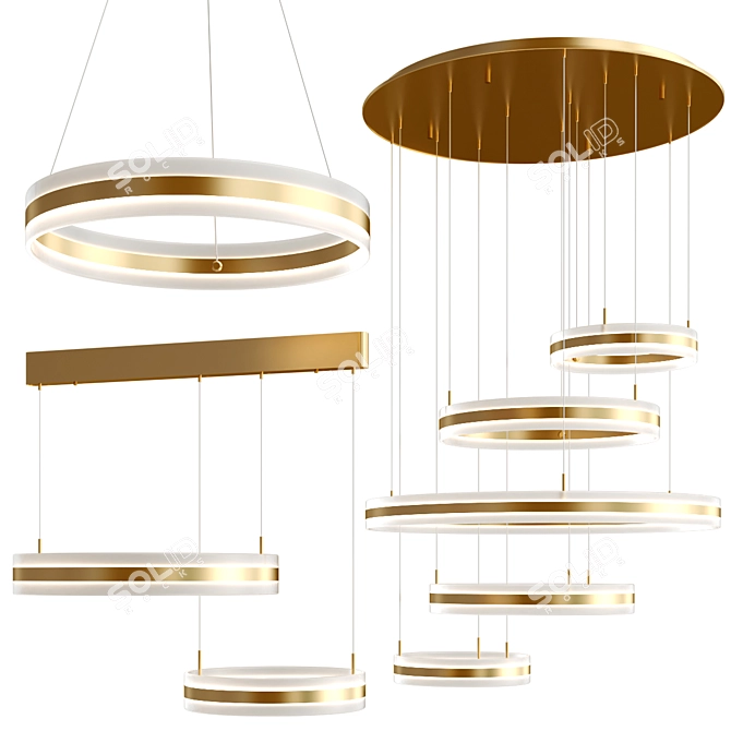 AGOS Pendant Lamp Collection - Modern Elegance 3D model image 1