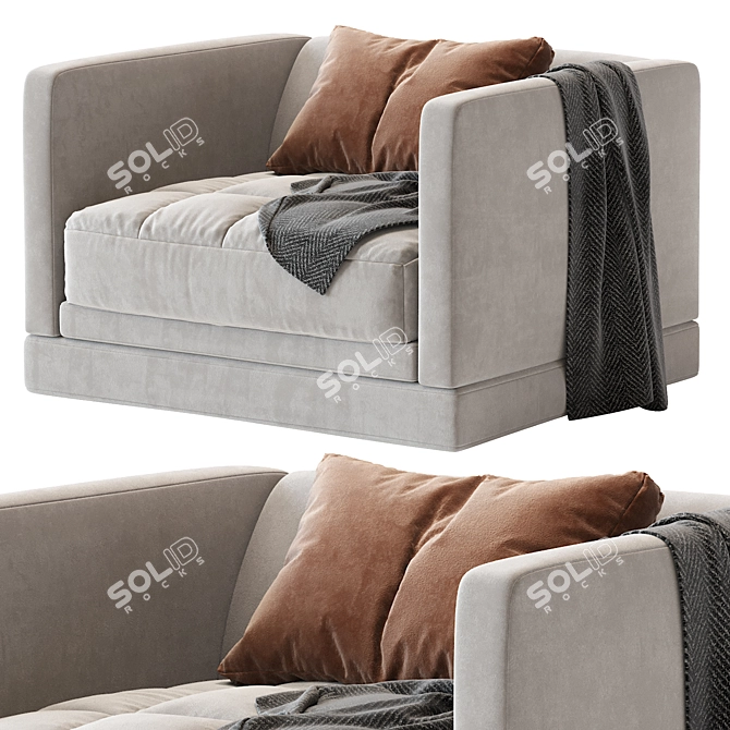 Contemporary Simpliciter Armchair in 2013 3D model image 2