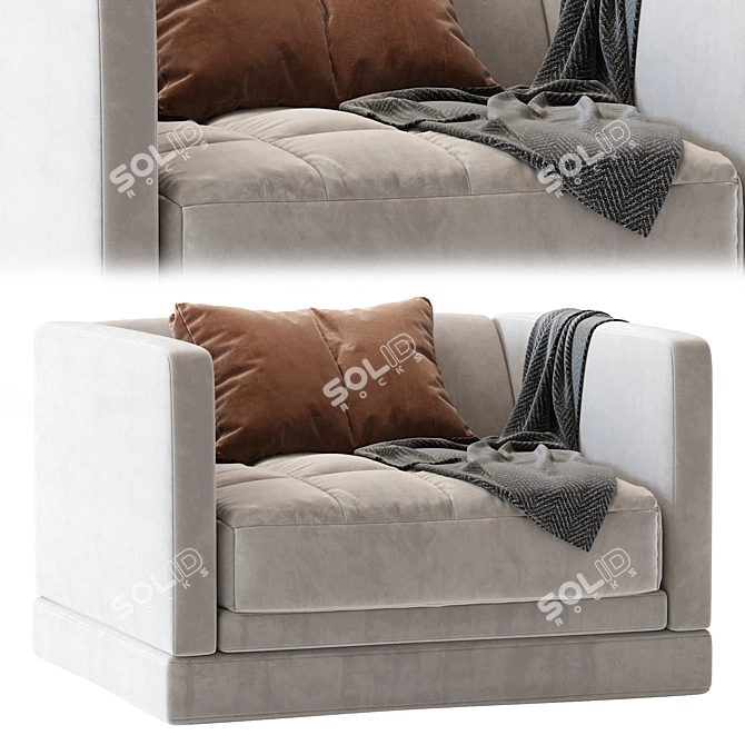 Contemporary Simpliciter Armchair in 2013 3D model image 3